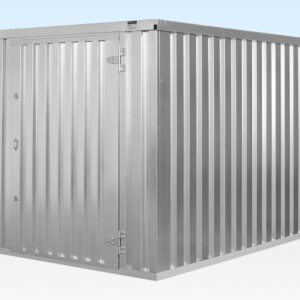 Contentor Armazenamento Desmontável 3 m – Galvanizado – Novo