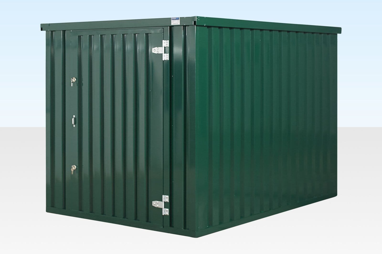 Contentor Armazenamento Desmontável 3 m Verde – Galvanizado – Novo