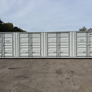 Contentor Marítimo 40 Pés HC 4 Portas Laterais Cinza – Usado Grade A