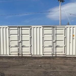 Contentor Marítimo 40 Pés HC 4 Portas Laterais Bege – Usado Grade A